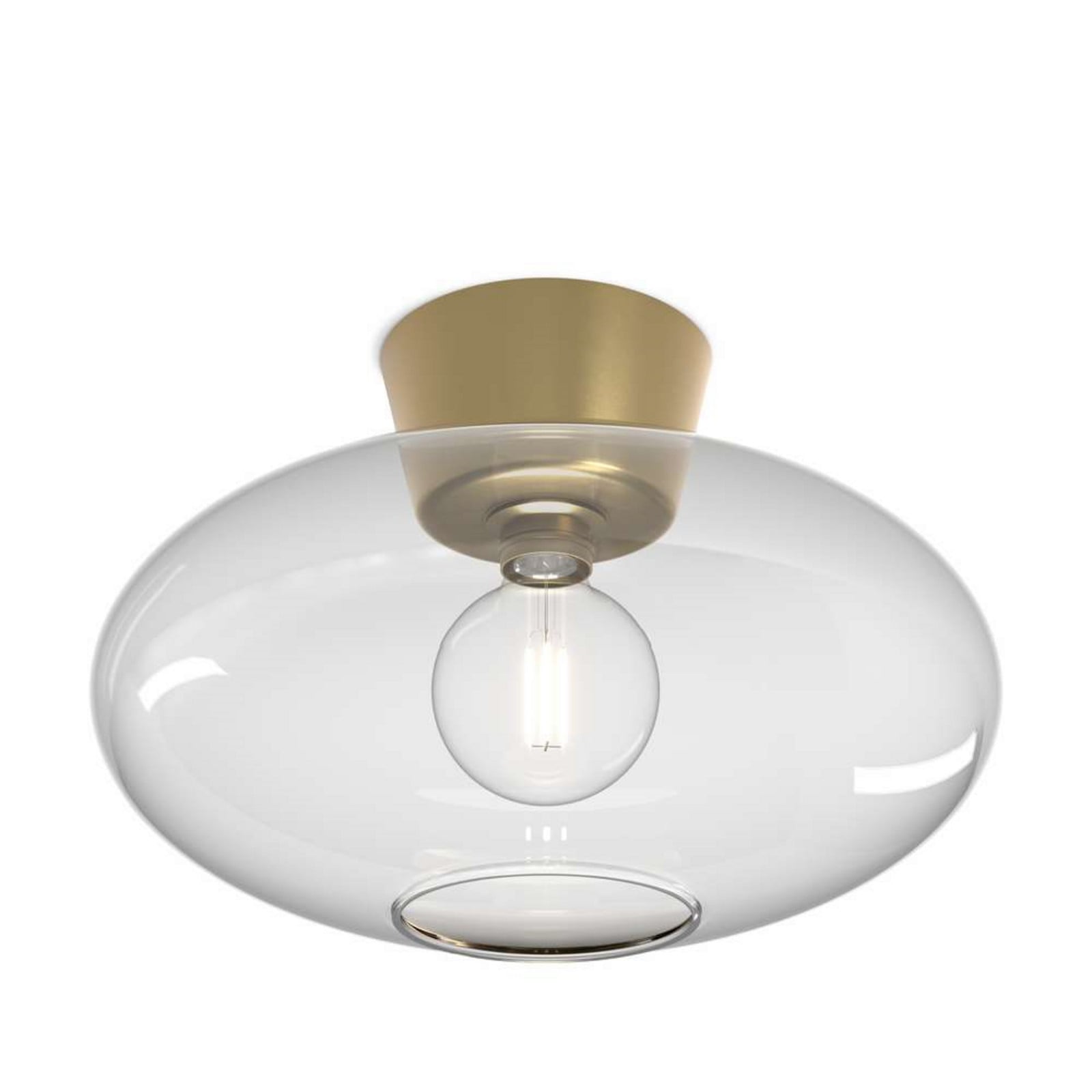 Bullo Plafond XL &Oslash;38 Brass/Clear Belid - Vardagsrum - Metall