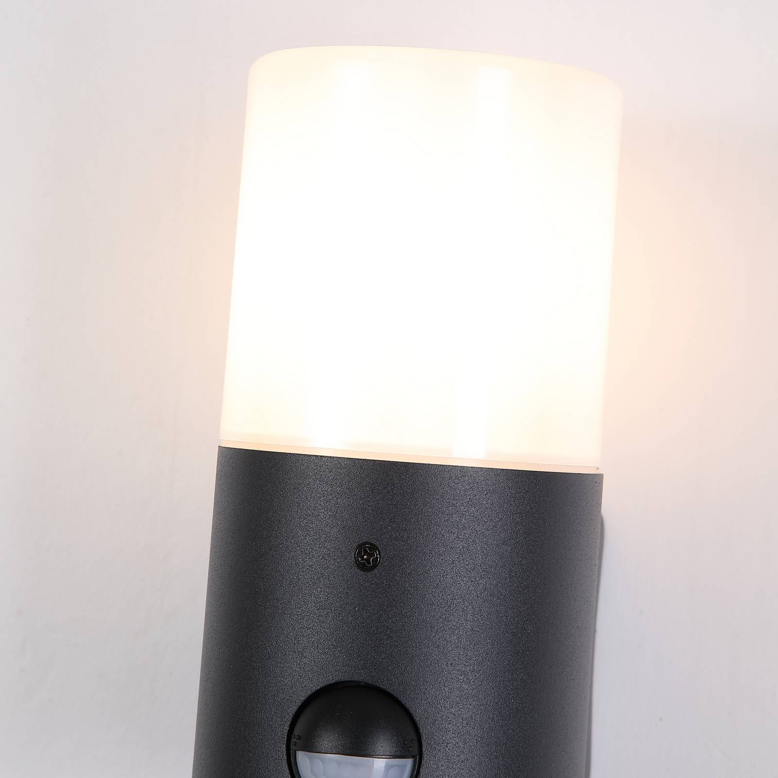 Searchlight Applique d'extérieur Cannes, hauteur 17 cm, noir/blanc, à 1 lampe, avec