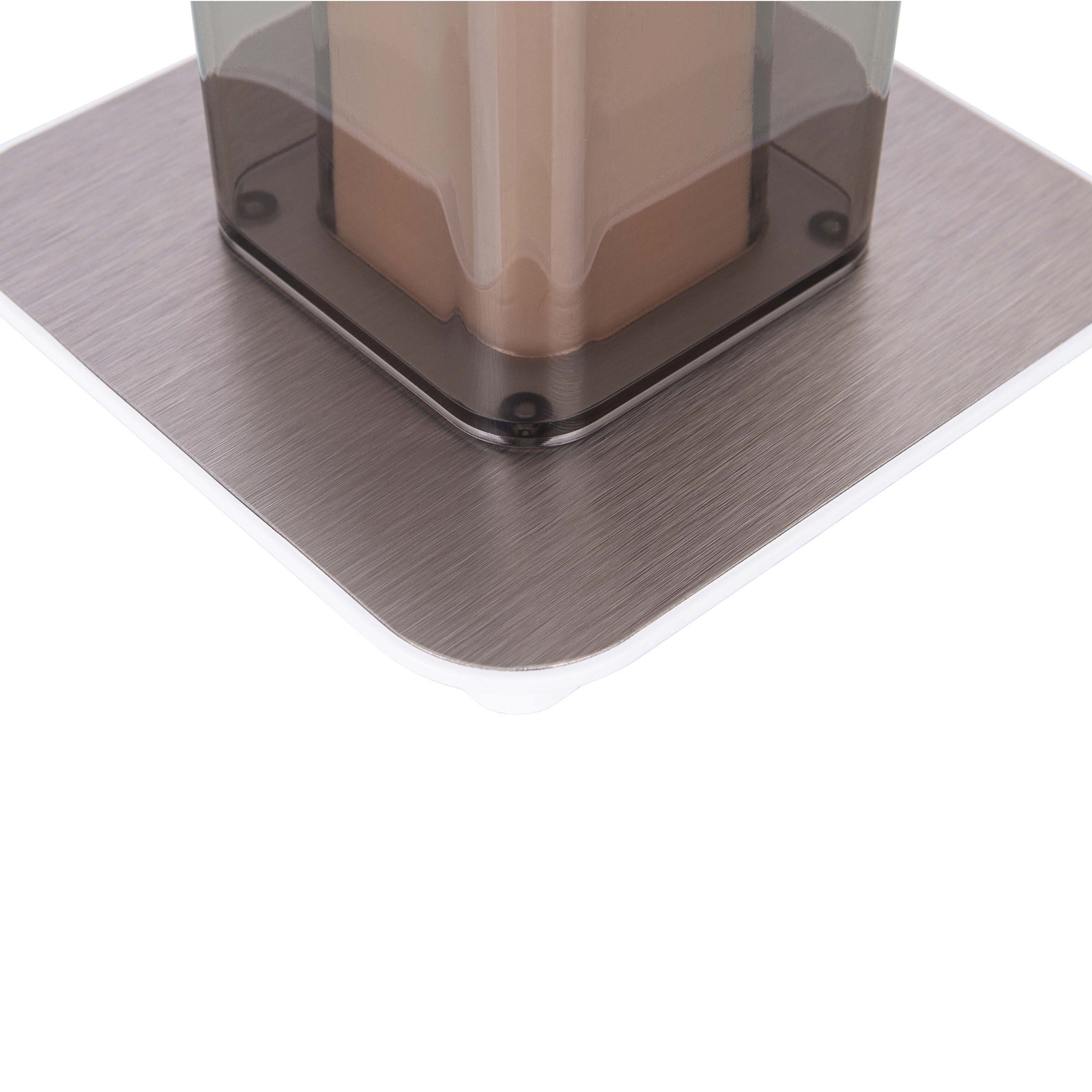 Lampe de table à batterie LED Fiona argentée/fumée