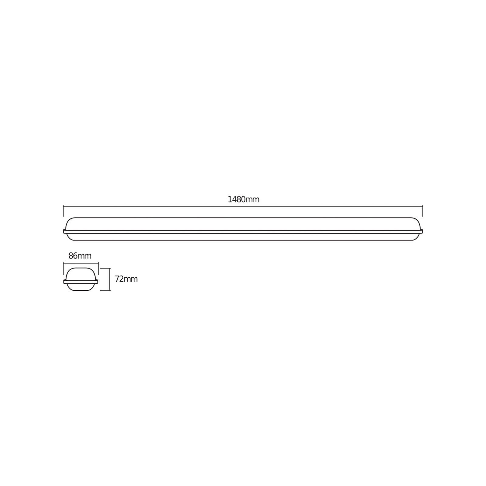 OSRAM LED-Feuchtraumlampe SUBMARINE INTEGRATED, 148 cm, IP65