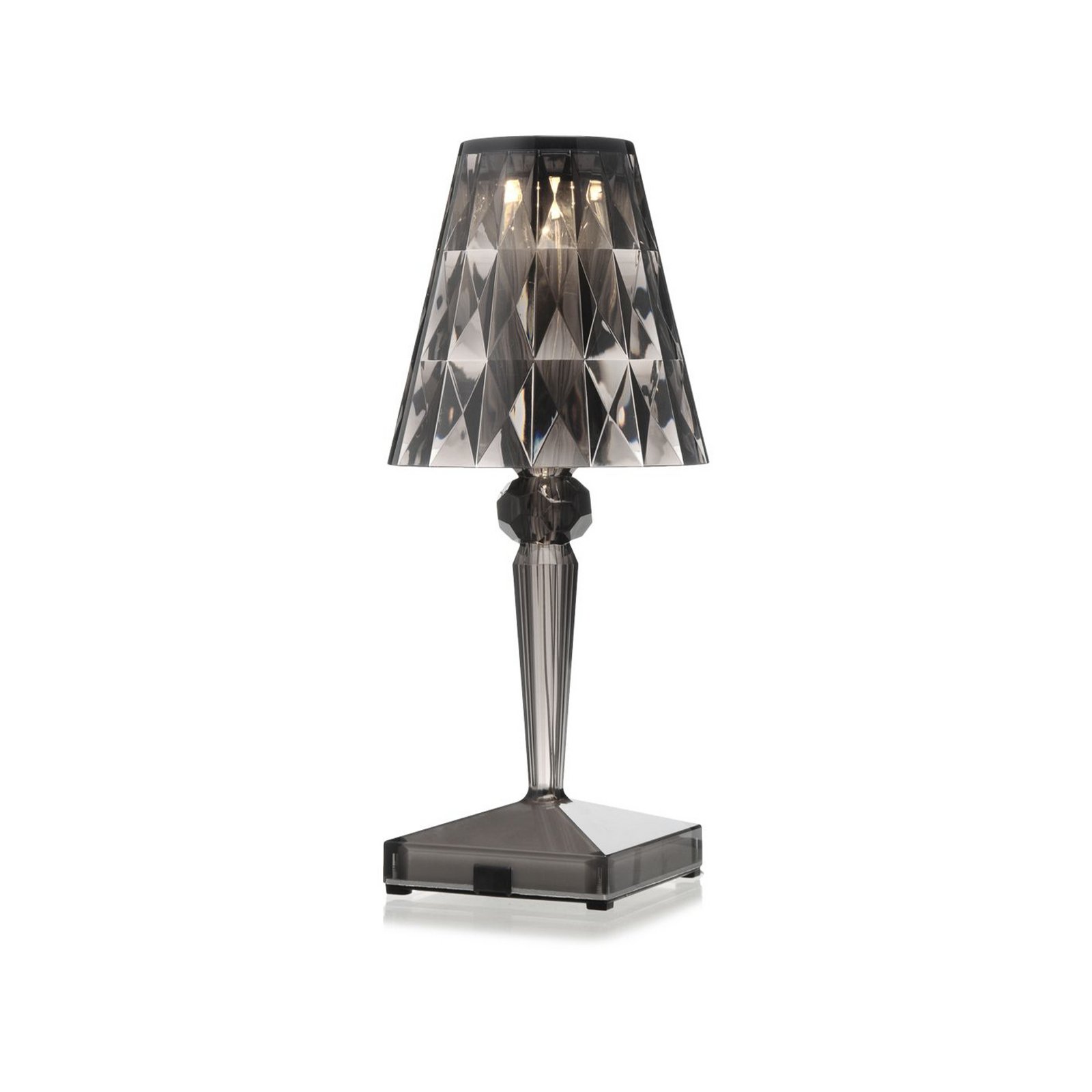 Kartell Battery LED battery-powered table lamp, smoke grey, IP54