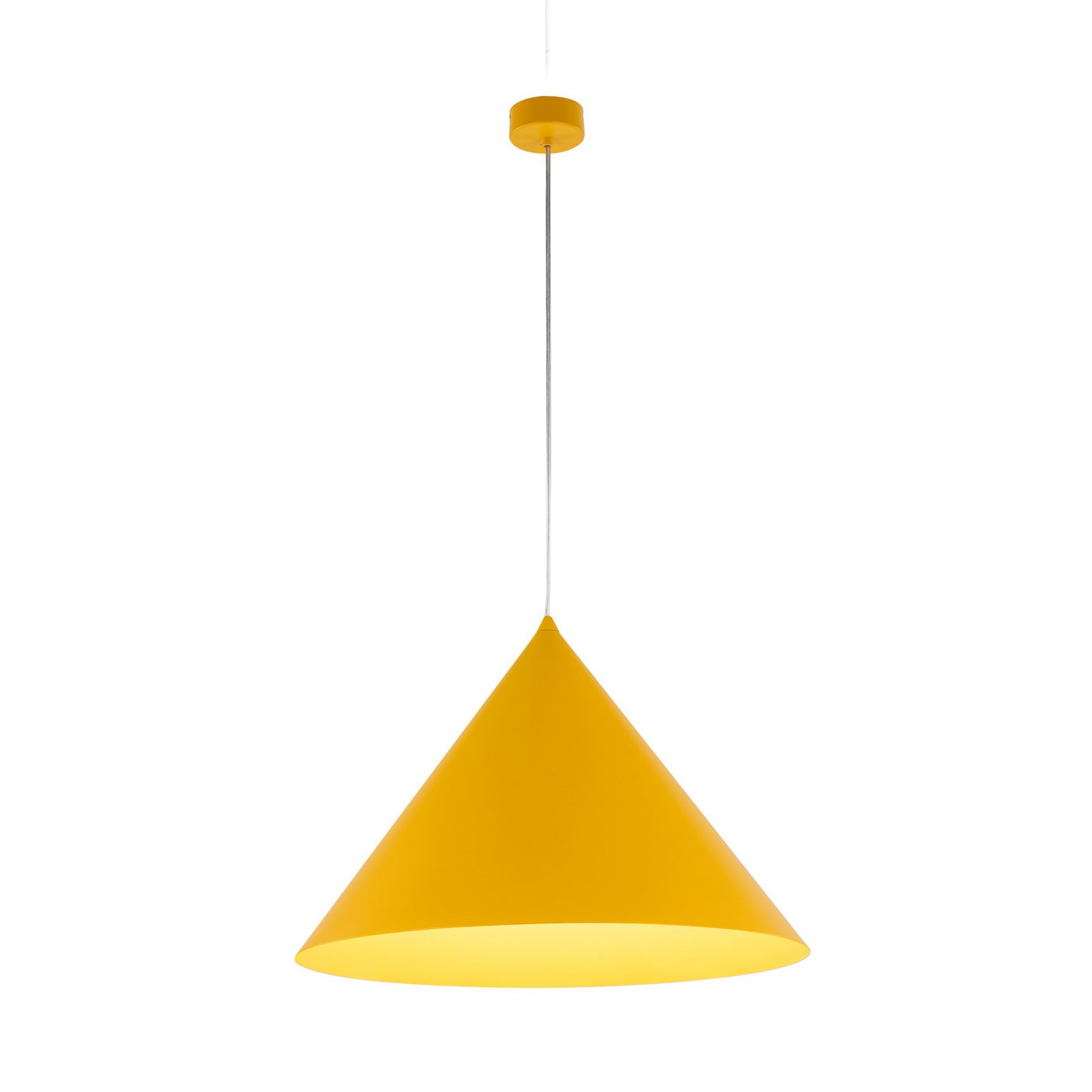 Závěsné světlo Cono, 1 žárovka, Ø 50 cm, žluté, E27