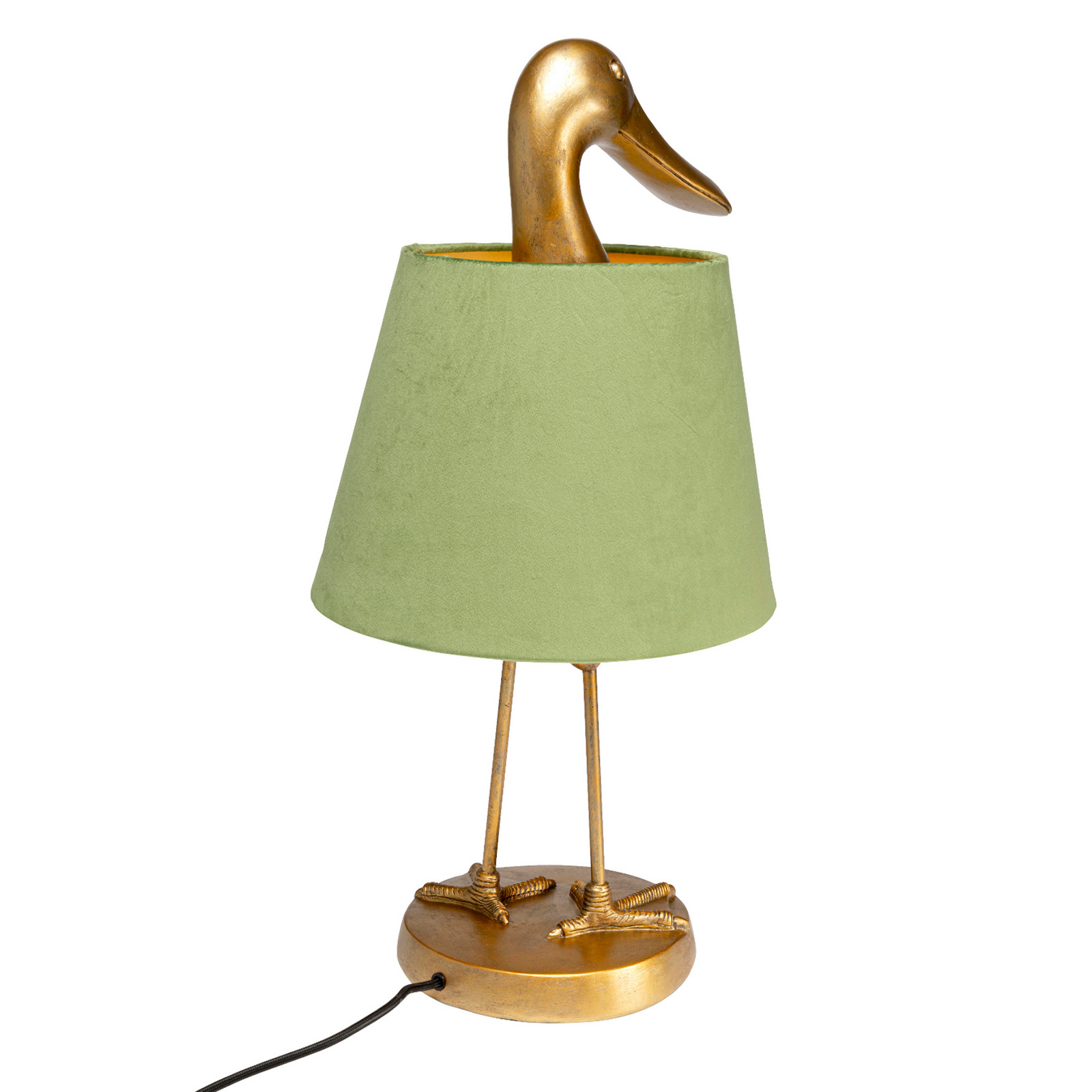 Kare stalo lempa „Duck“, žalia, linas, aukštis 61 cm, E27 Kare stalo lempa „Duck“, žalia, linas, aukštis 61 cm, E27