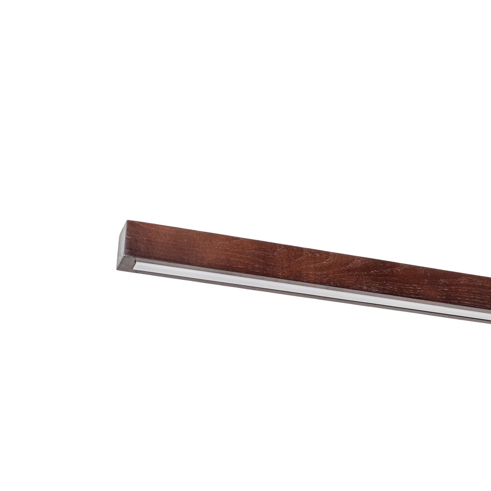 Lucande LED-riippvalgustid Nihalo, pähkel, 122 cm, dimmeriga, CCT