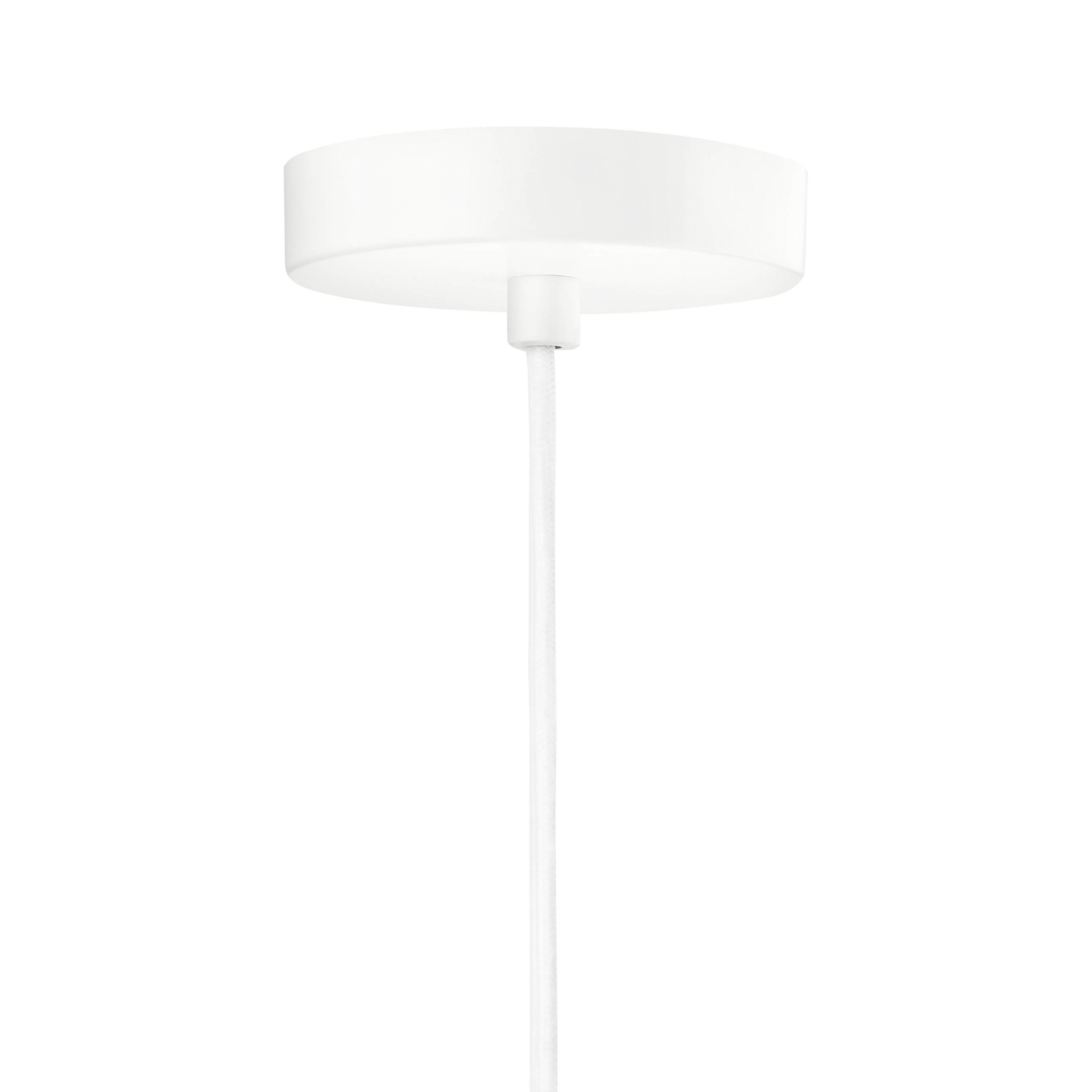 Závěsné svítidlo Shahin, Ø 23 cm, 3 světla, bílá / čirá, sklo