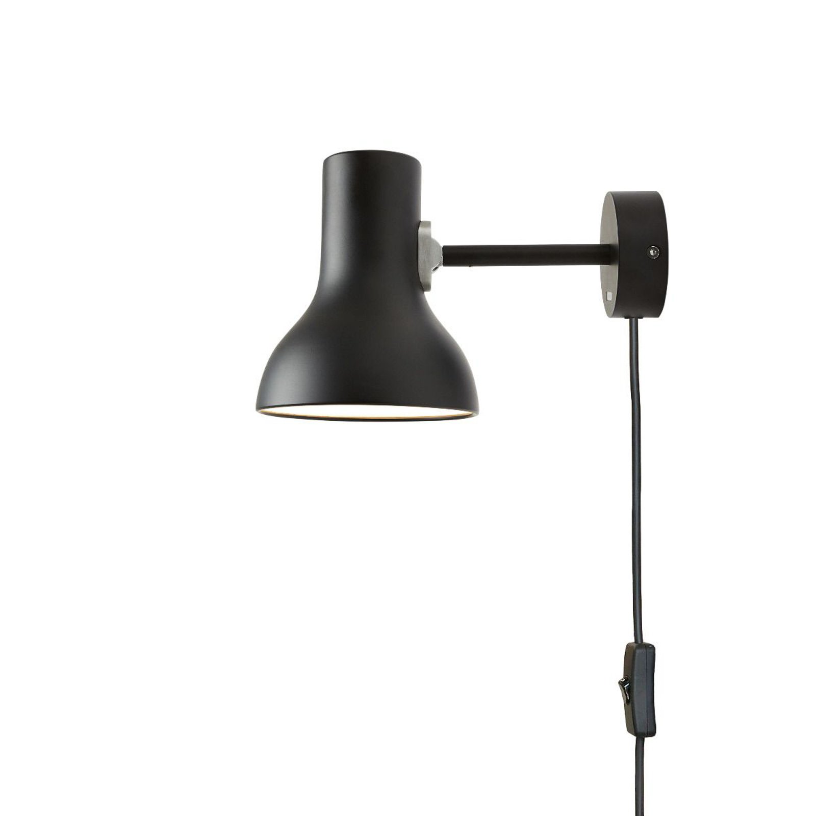 Type 75 Mini Nástěnné Svítidlo s Cable Jet Black - Anglepoise