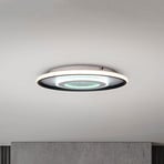 Livana LED taklampa, vit/svart, Ø 50 cm, CCT, dimbar