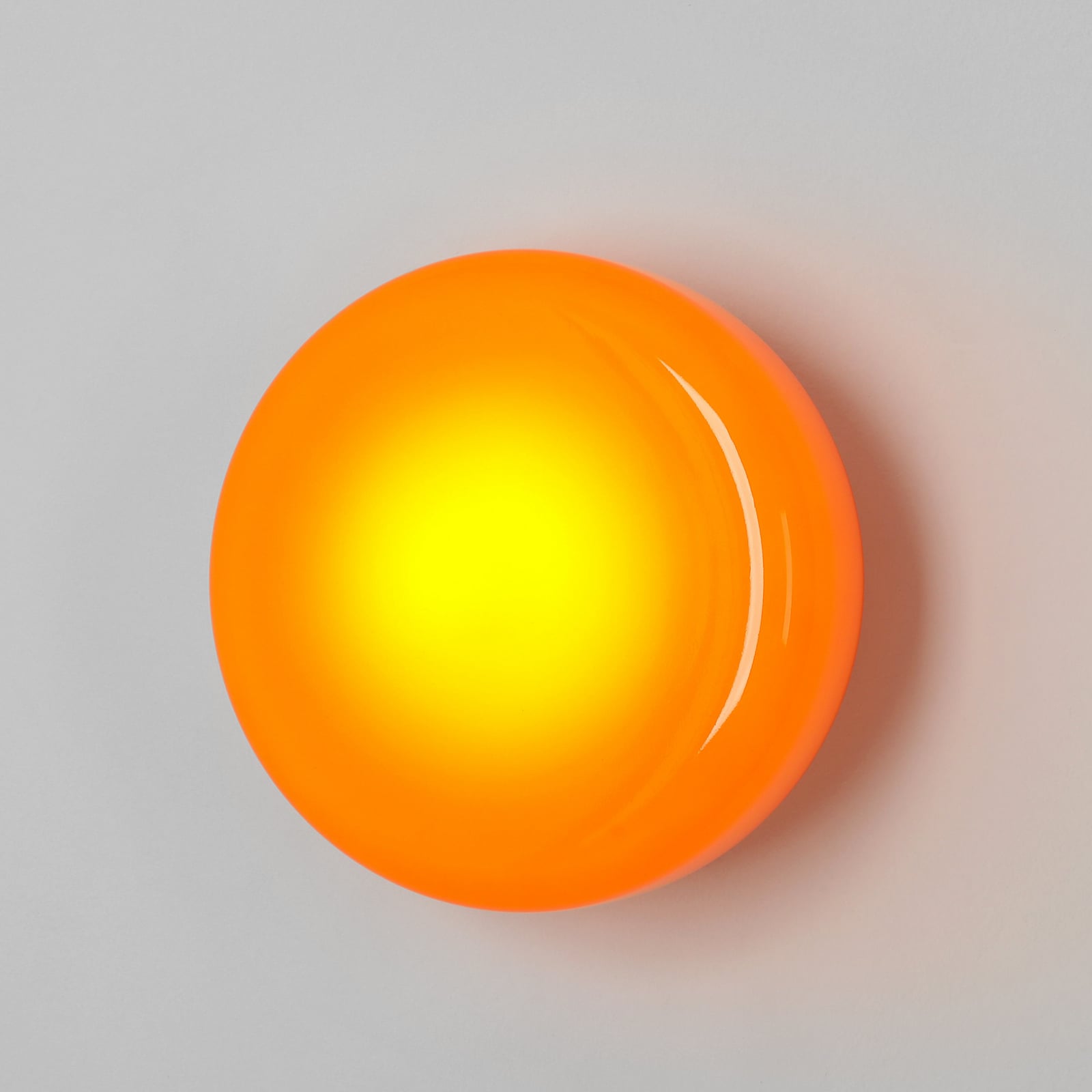 Zidna svjetiljka BonBon, narančasta, Ø 16 cm, staklo - Aldex