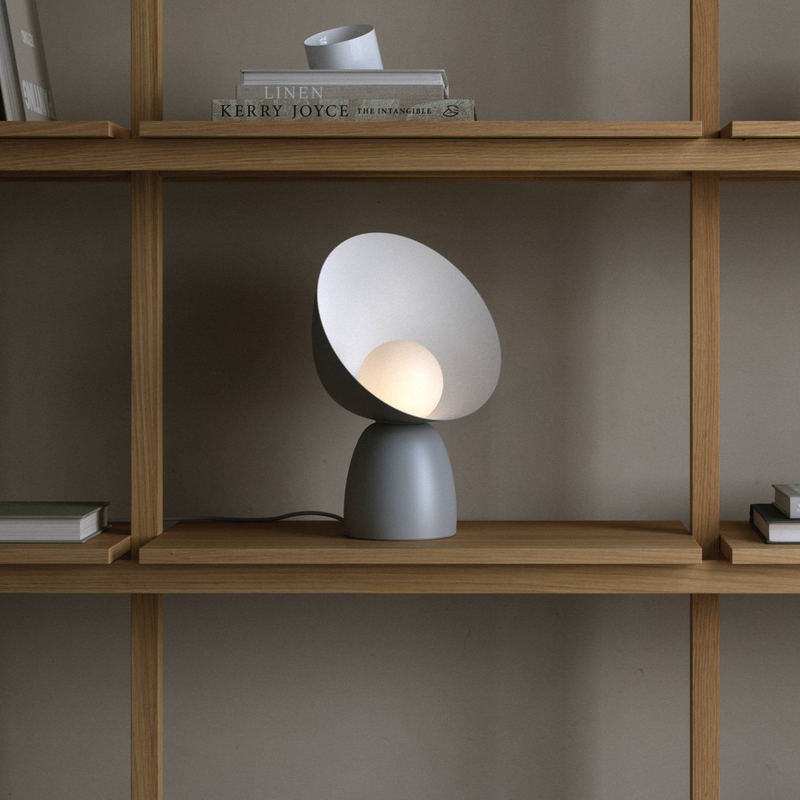 DFTP by Nordlux Lampă de masă Hello gri - Camera de zi / sufragerie - modern - gri alb alb-opal - Metal