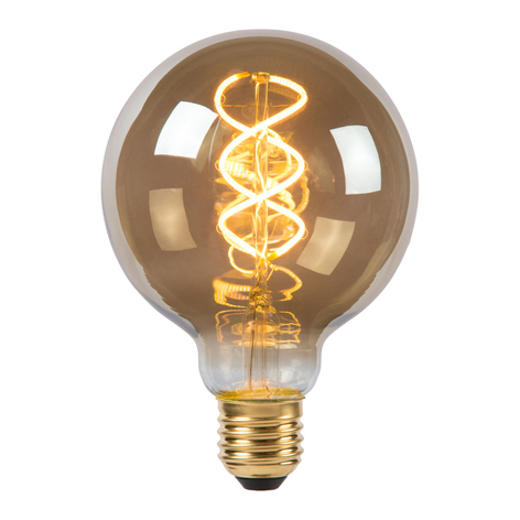LED-Globelampe G95 E27 5W 2.200K Rauchgrau