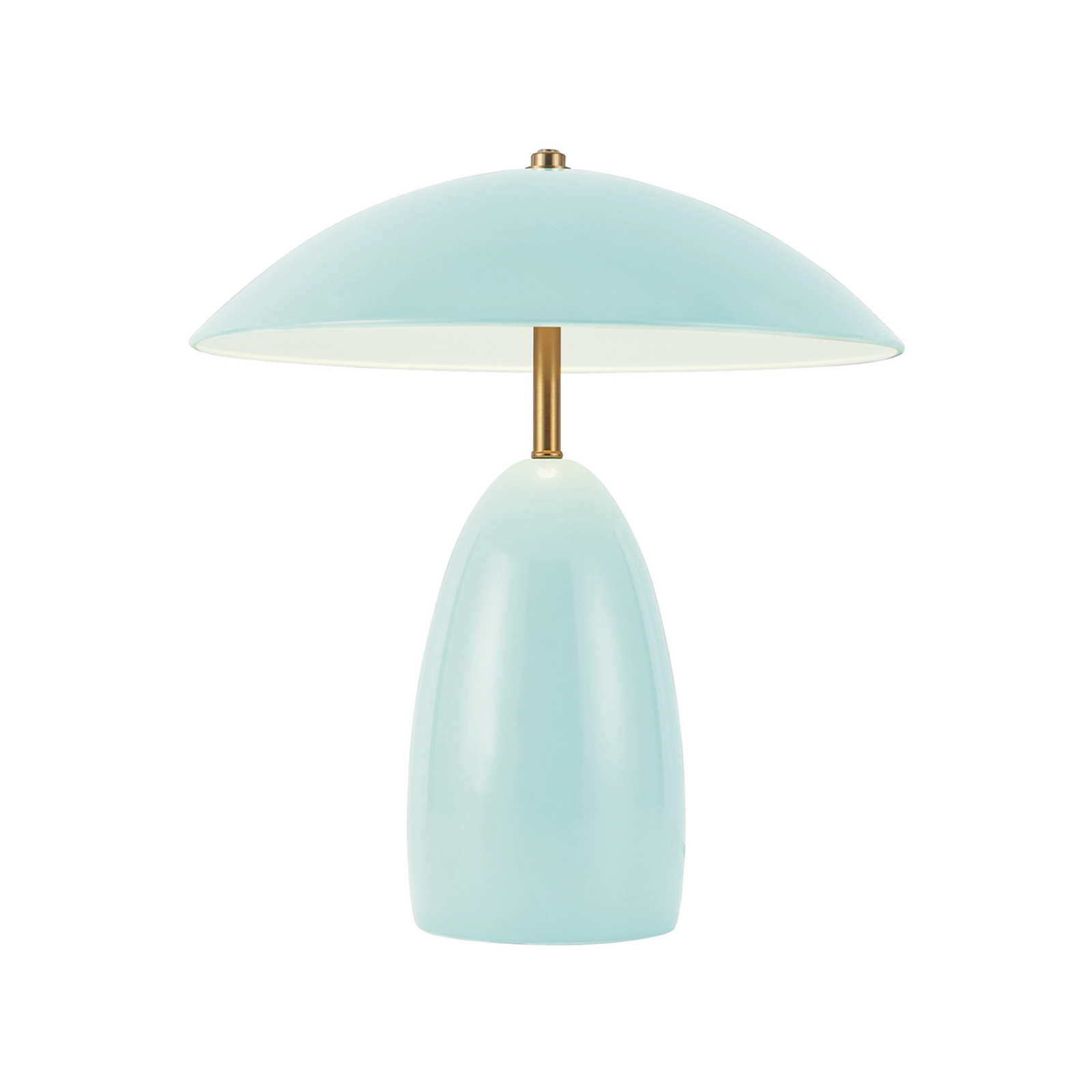 Lampa stołowa LED Poppy, jasnoniebieska, wysokość 35 cm, metalowa, ściemniana Lampa stołowa LED Poppy, jasnoniebieska, wysokość 35 cm, metalowa, ściemniana