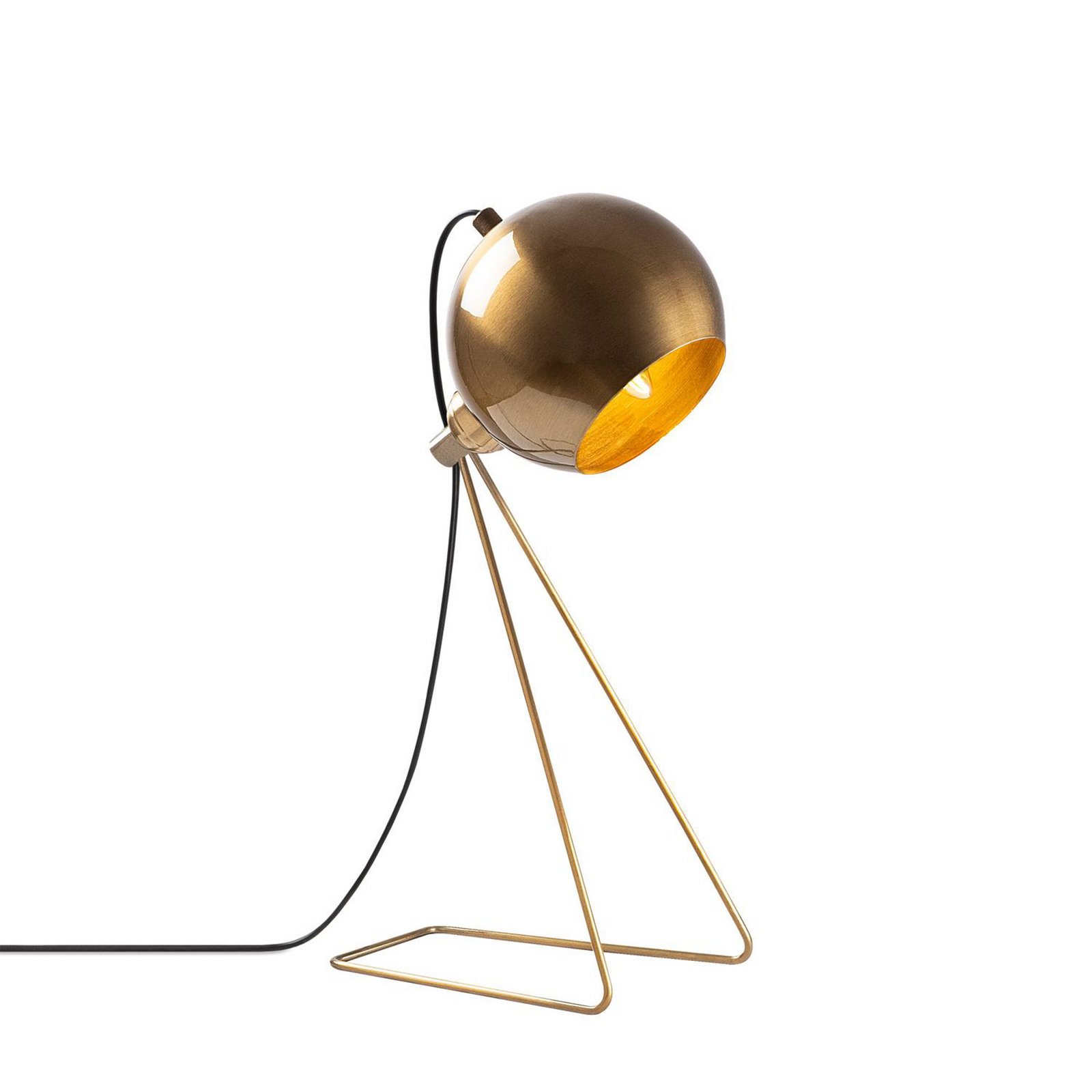 Mixed table lamp, brass, metal, height 45 cm, E14