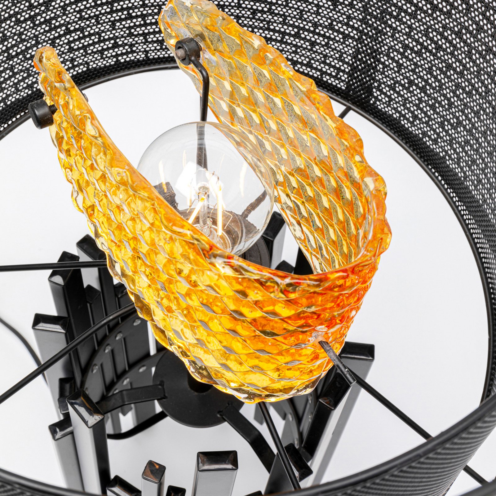 KARE Tischleuchte Coachella Glam, schwarz/gold, 59 cm, E27