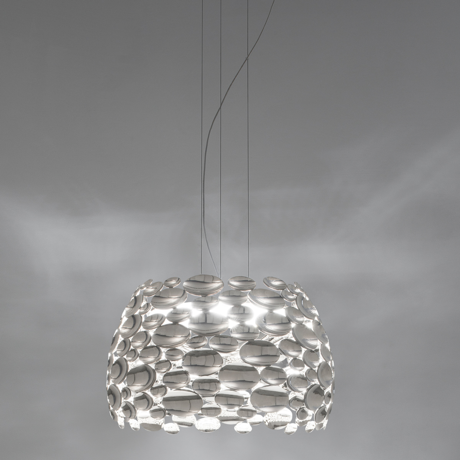 Terzani Anish - κρεμαστό φωτιστικό LED, νικέλιο, Ø 44 cm