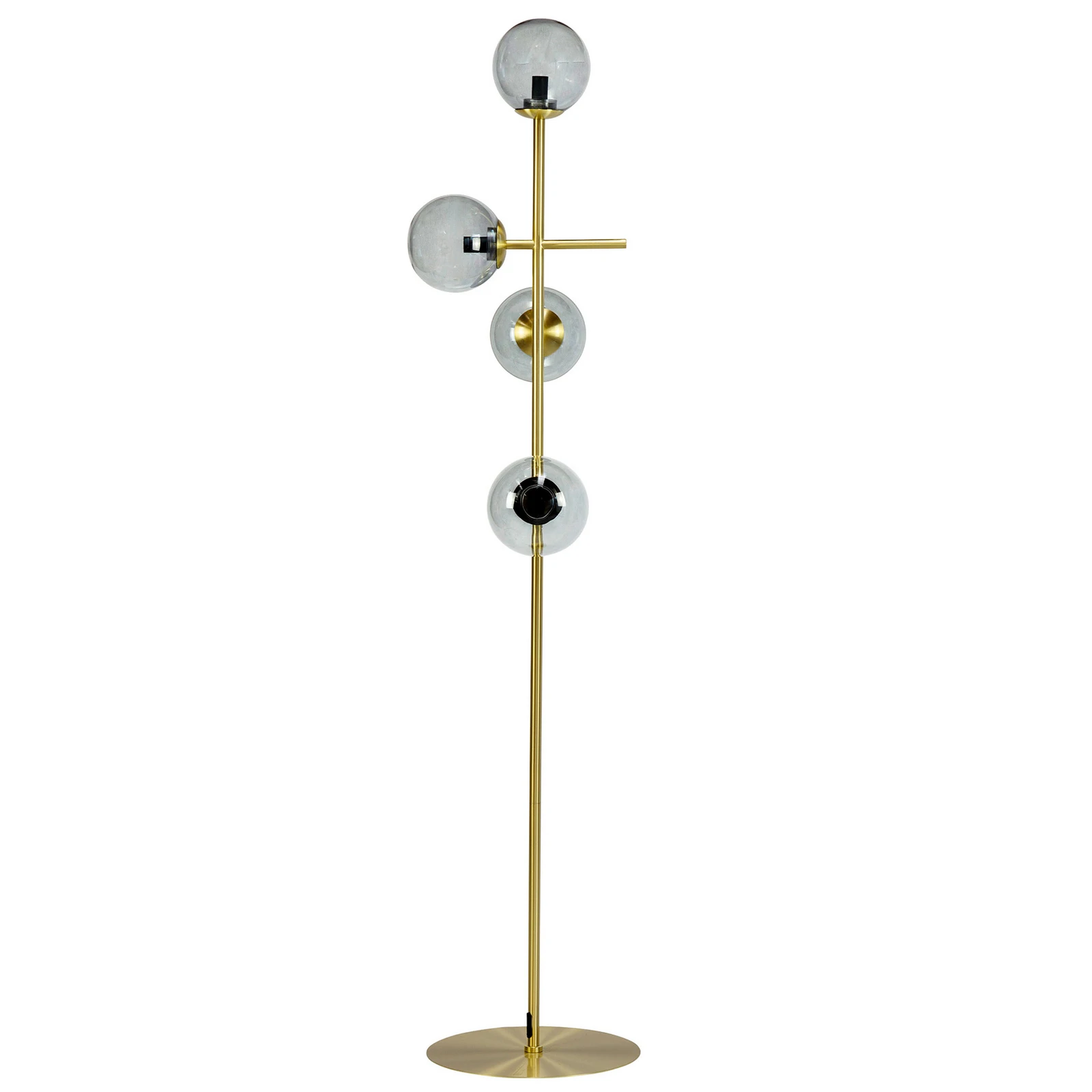 Dyberg Larsen Como stojaca lampa, 4 svetlá, mosadz