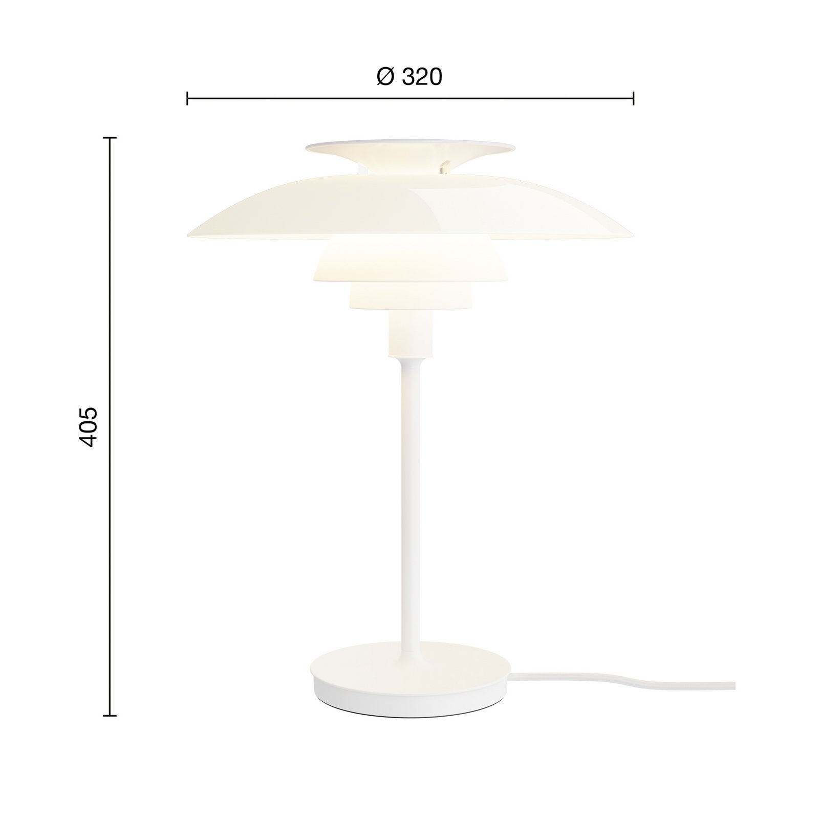Stolní lampa PH 80, opálově bílá, Ø 32 cm, E14 – Louis Poulsen