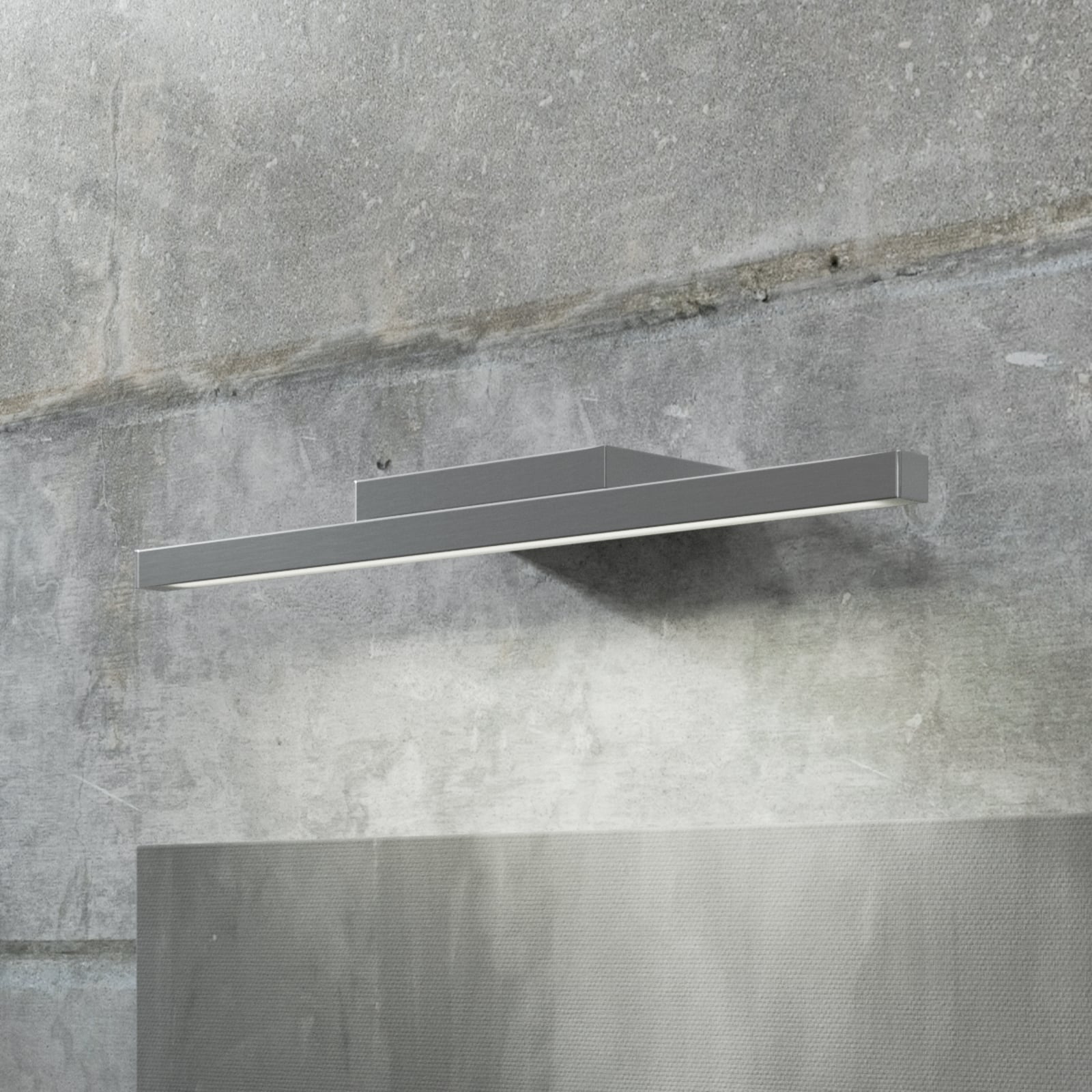 Grossmann GROSSMANN Forte LED wall light, chrome 49.4 cm, for Living / Dining Room, stainless steel, 6.4 W, energy efficiency: A+, W: 49.4 cm, H: 9.4 cm