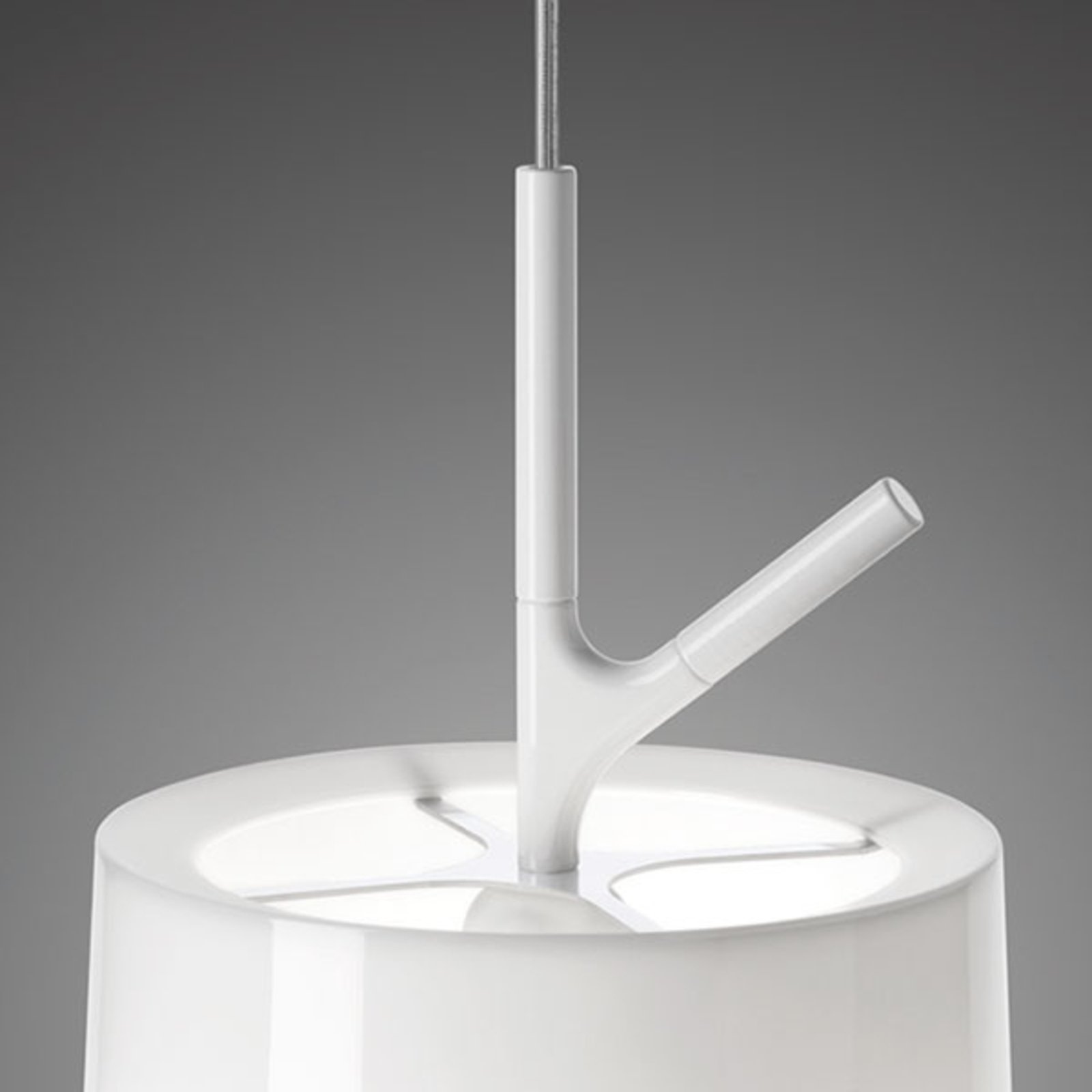 Foscarini Birdie grande lámpara colgante, blanca