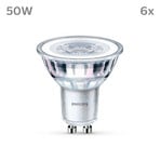 Żarówka LED Philips GU10 4,6W 390lm 840 clear 36° 6szt