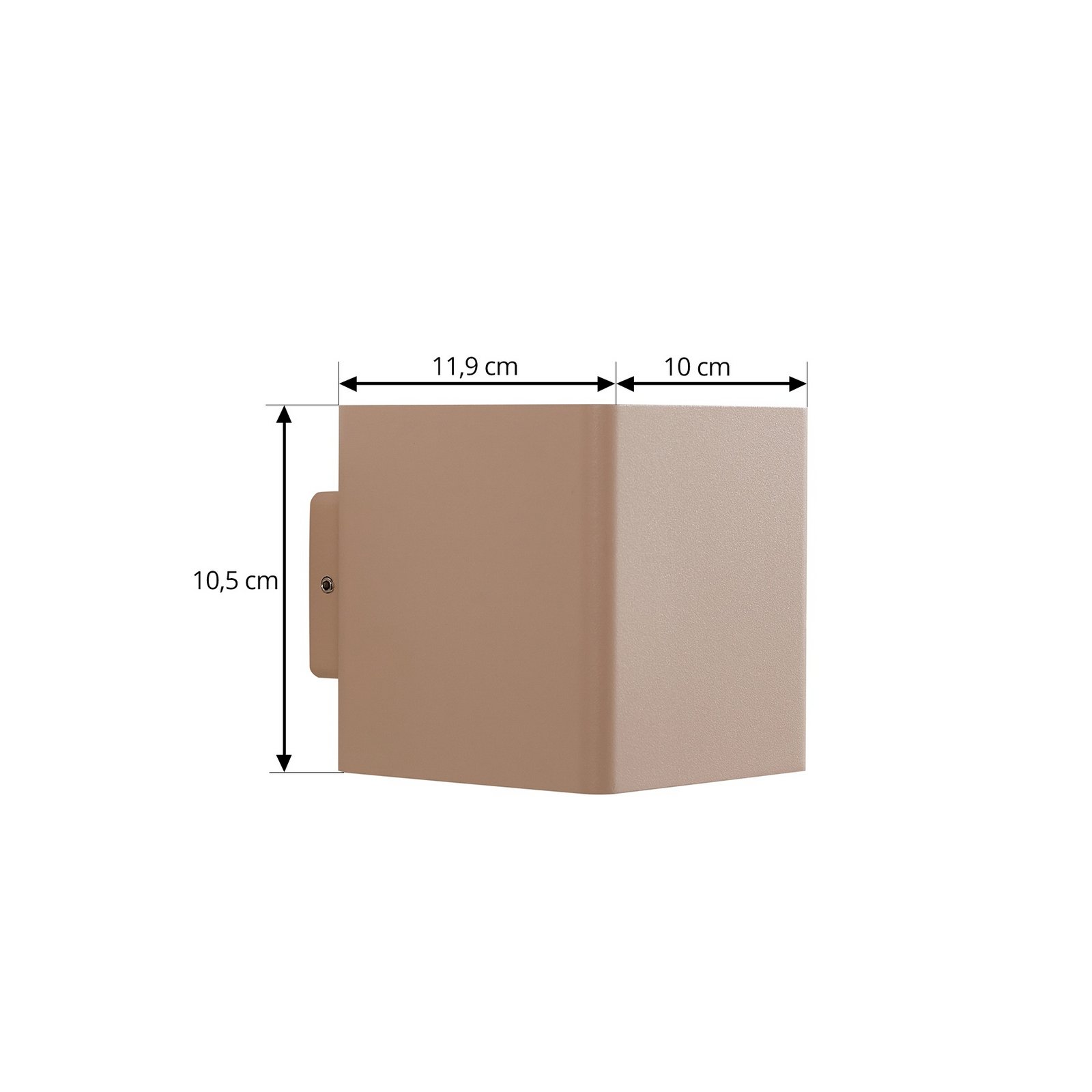 Lucande LED outdoor wall light Aaron, beige, IP54, up/down