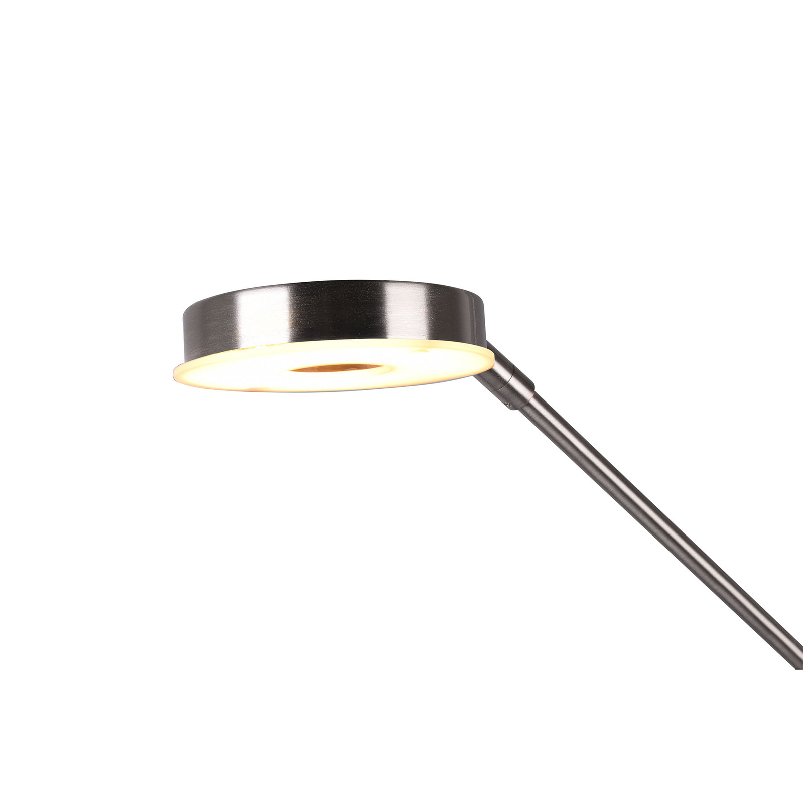 Lampadaire indirect LED Barrie liseuse, nickel mat