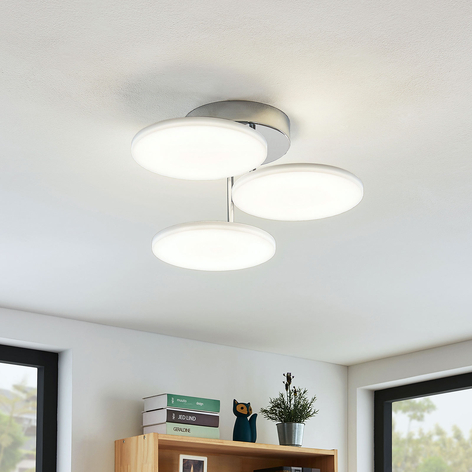 LED-Deckenleuchte Sherko, dimmbar, 3-flammig