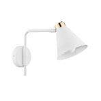 Avalone wall light, projection 34cm, white/brass