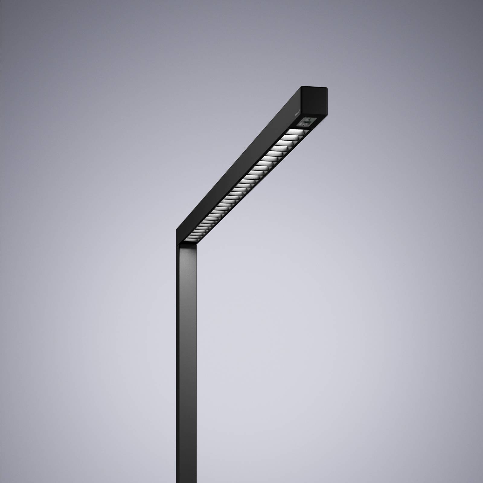 Lampa stojąca LED Straight.single, czarna, 3000 K, inteligentna, z czujnikiem