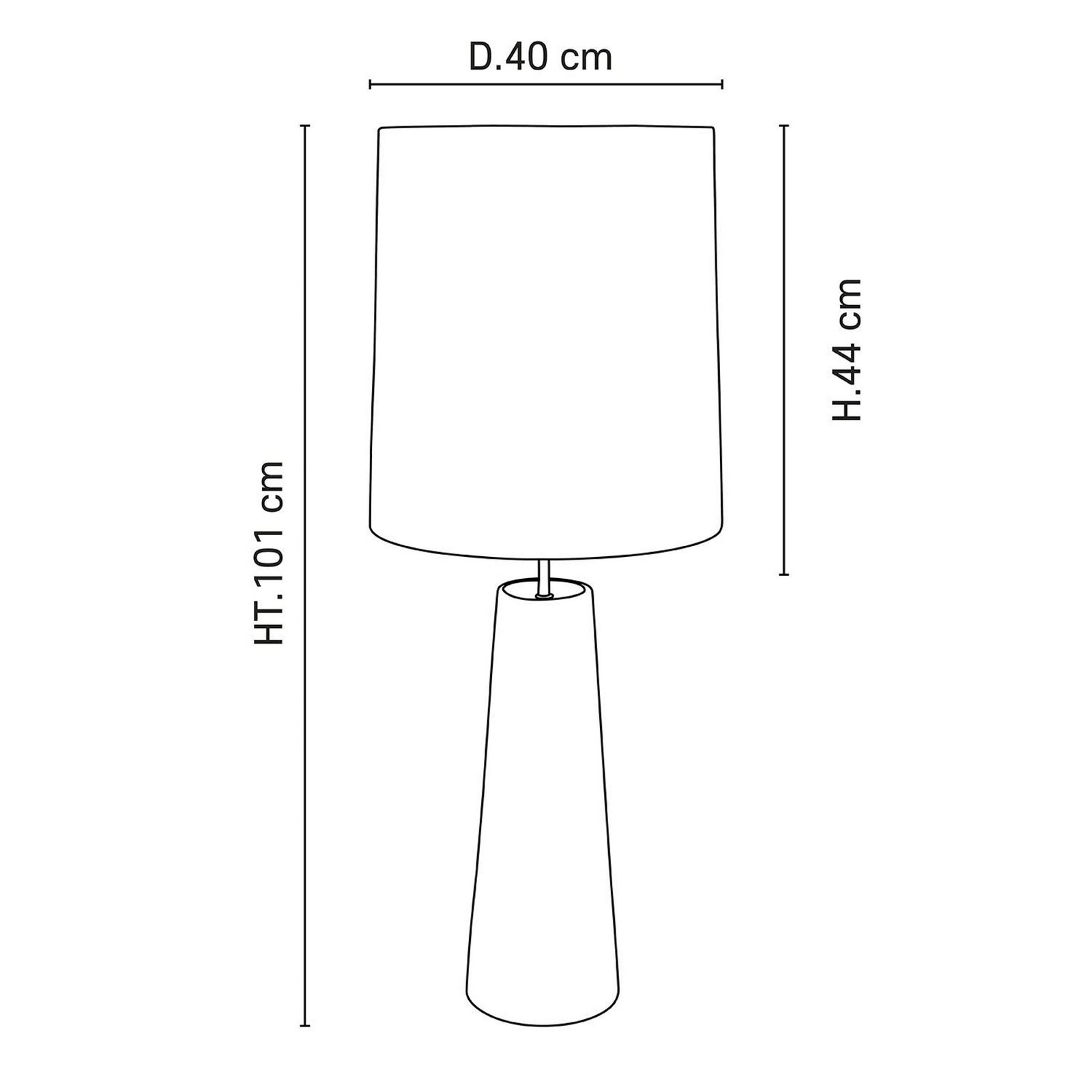Cosiness Tischlampe 102 cm grau/weiß Keramik - MARKET SET