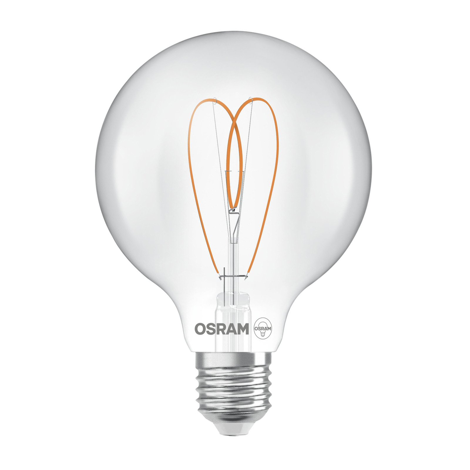 OSRAM LED Vintage G95 E27 7,2W 927 Heart Filament clear dim