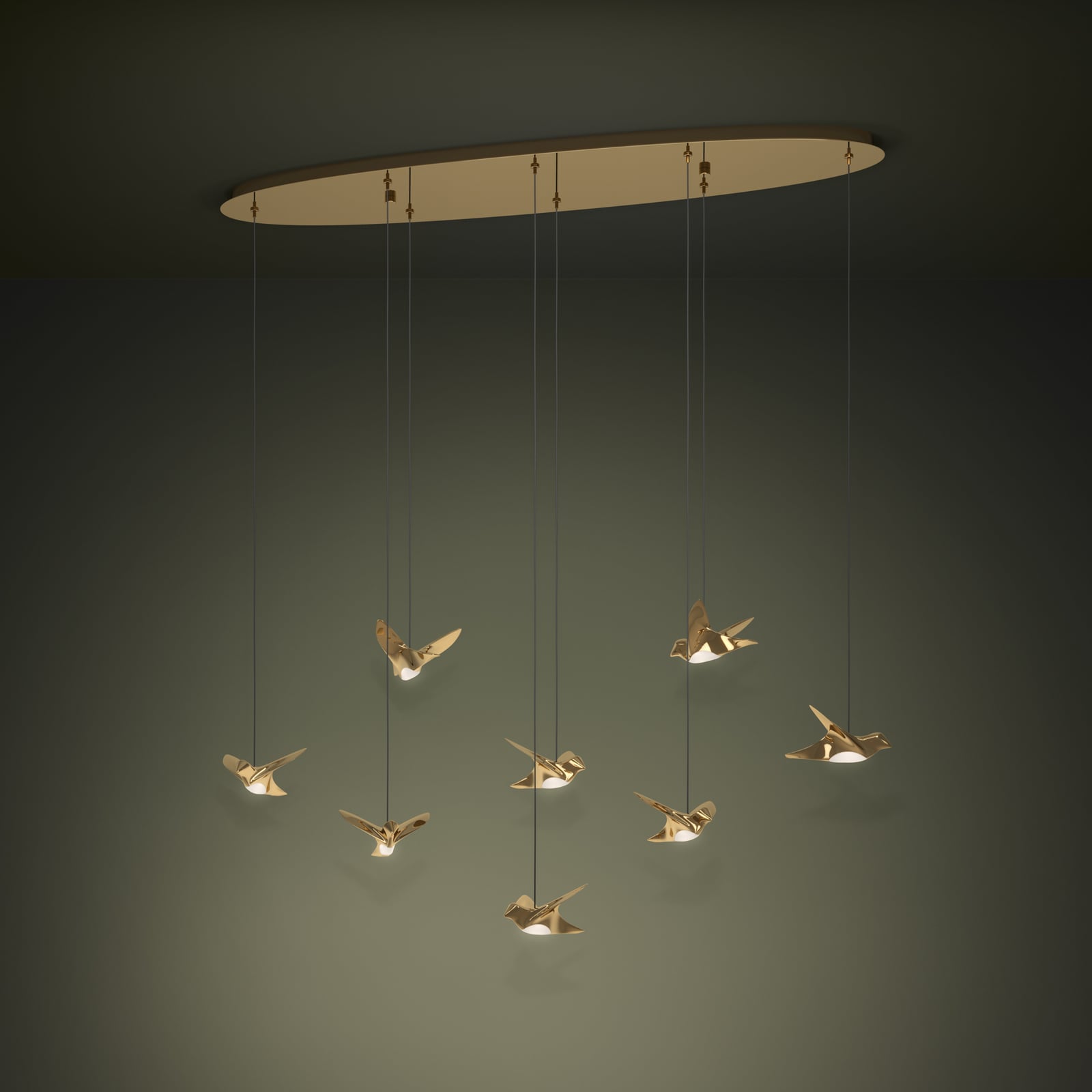 Paratebueno závěsné světlo mosazné 8-ramenné - EGLO Stars of Light