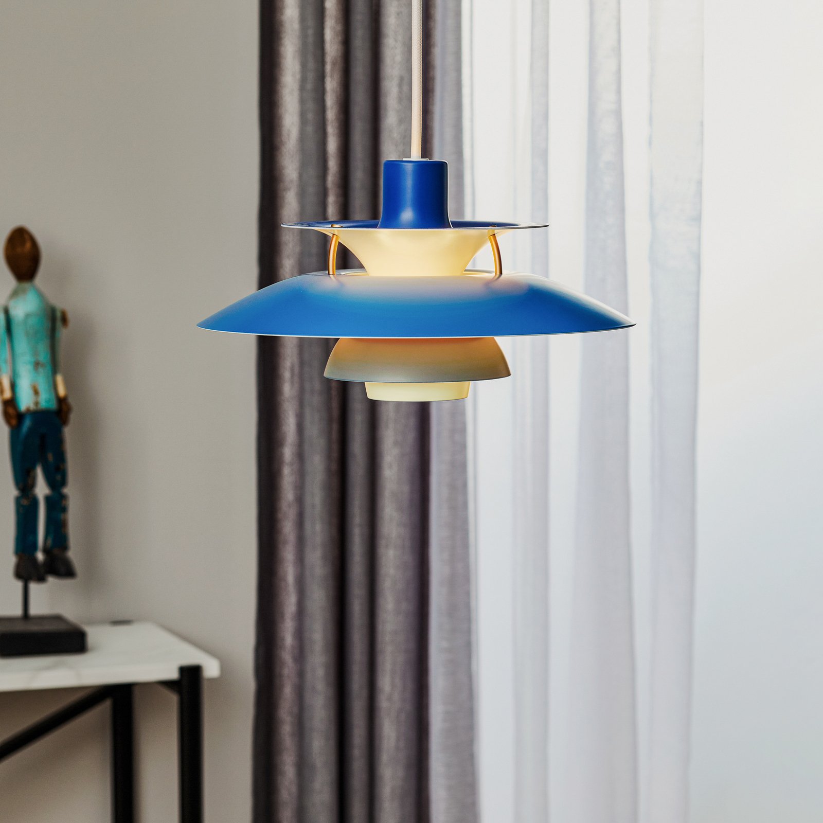 PH 5 Mini Závěsné Světlo Blue - Louis Poulsen