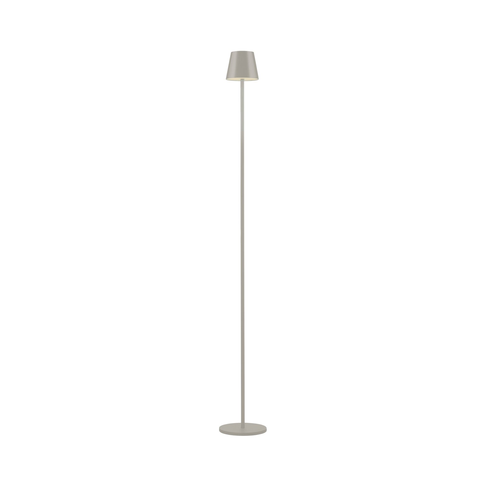 JUST LIGHT. Euria LED-gulvlampe, gråbeige, jern IP54