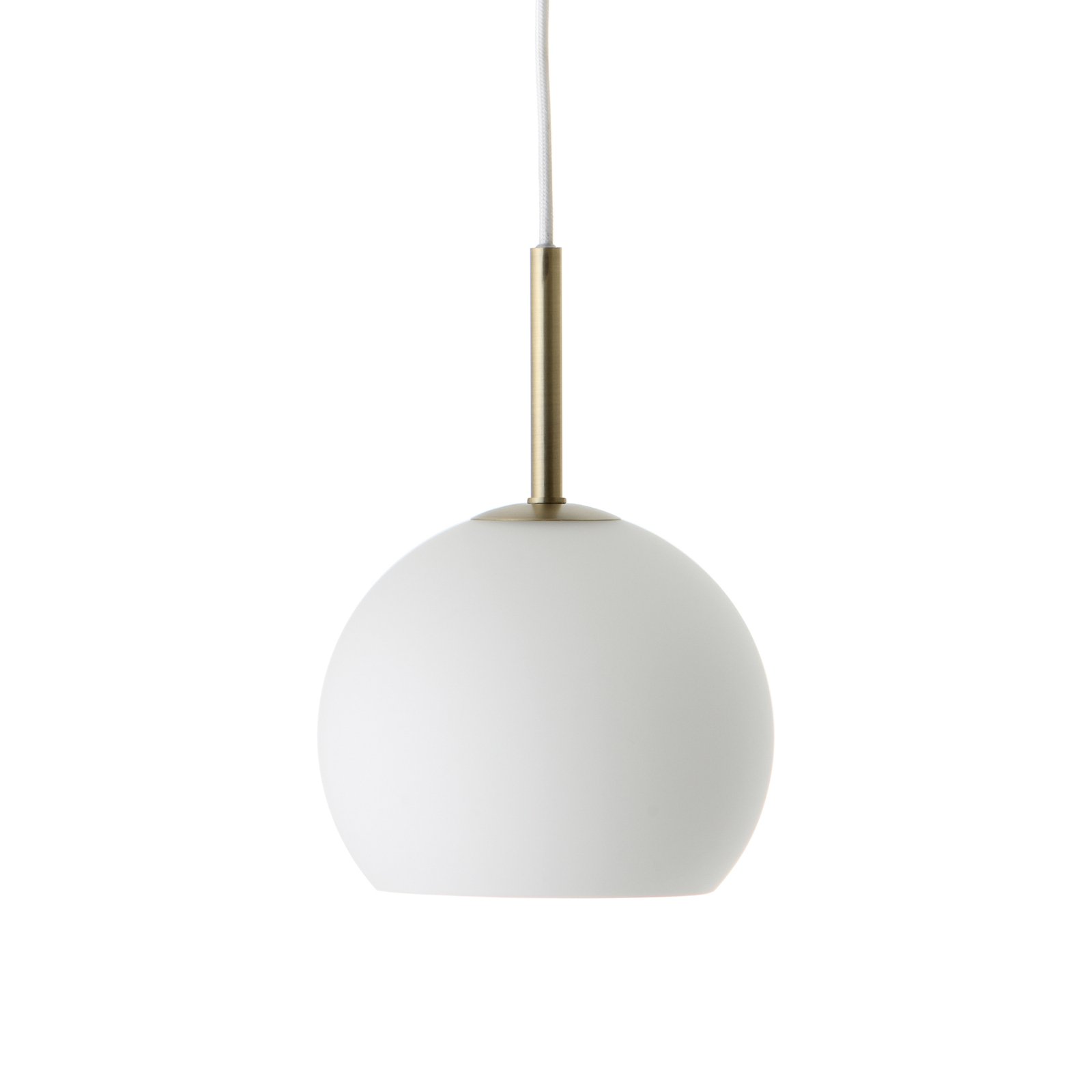 FRANDSEN hanging light Ball, opal white, Ø 18 cm, glass