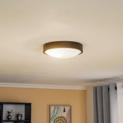 Laevalgusti Jaris, kumer klaas, Ø 26 cm, must