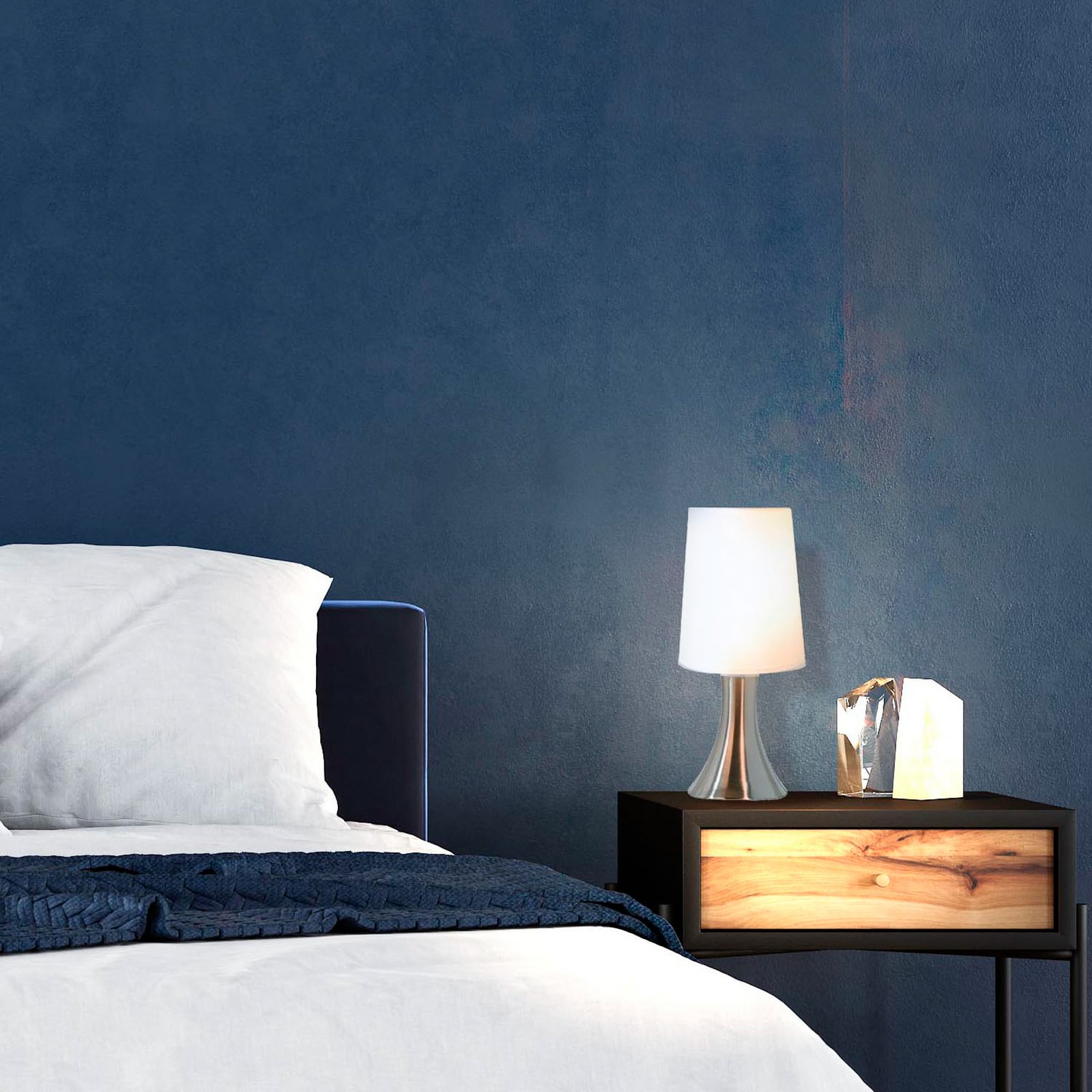 Lampada da tavolo Tilt in alluminio/bianco, altezza 31 cm - COREP SAS