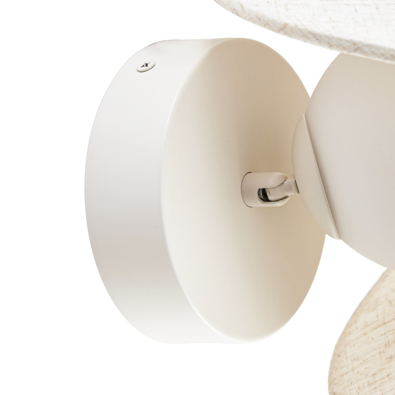 Applique murale LED Tamani, hauteur 18 cm, beige, lin, à intensité variable -