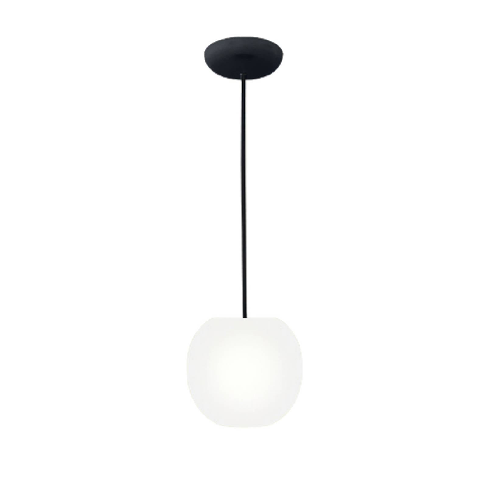 Casablanca Hängelampe Acai, weiß/schwarz, Glas, Ø 16 cm, E27