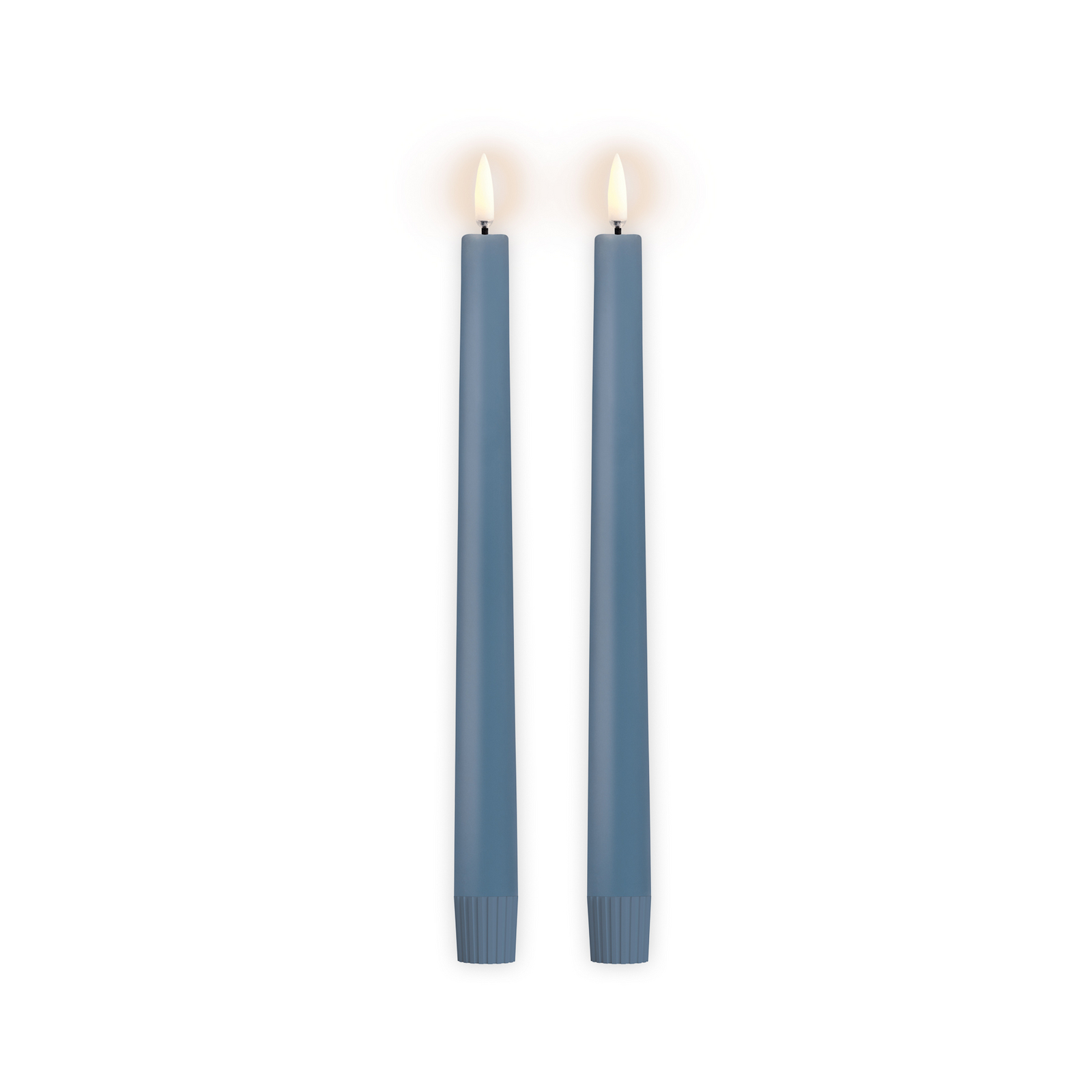 Taper LED-Kerze, blau, Höhe 25 cm, 2er-Set - Uyuni Lightning