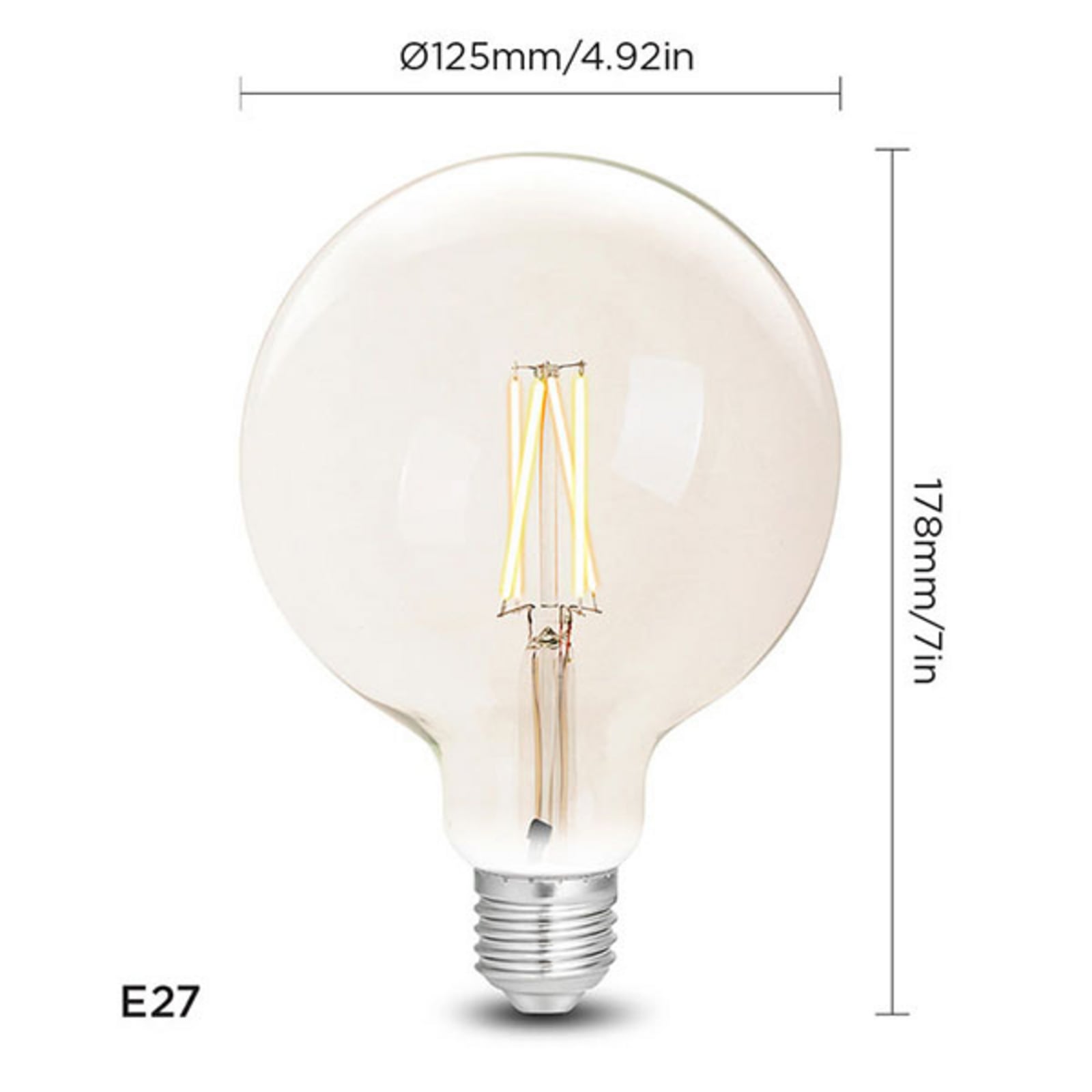 WiZ E27 LED Globe Filament klar 6,5W 2.200-5.500K WiZ E27 LED Globe Filament klar 6,5W 2.200-5.500K