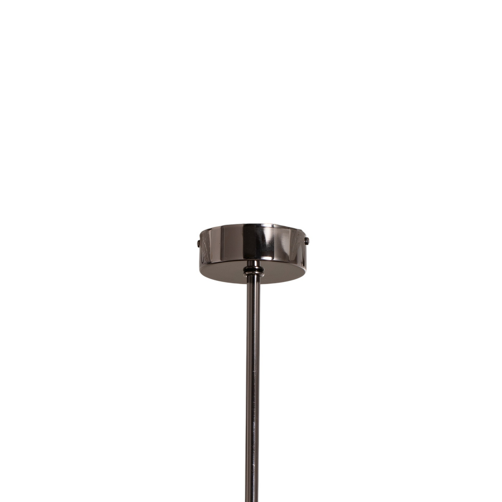 Portemo pendant light, smoky grey/nickel, Ø 37 cm, 2-bulb glass