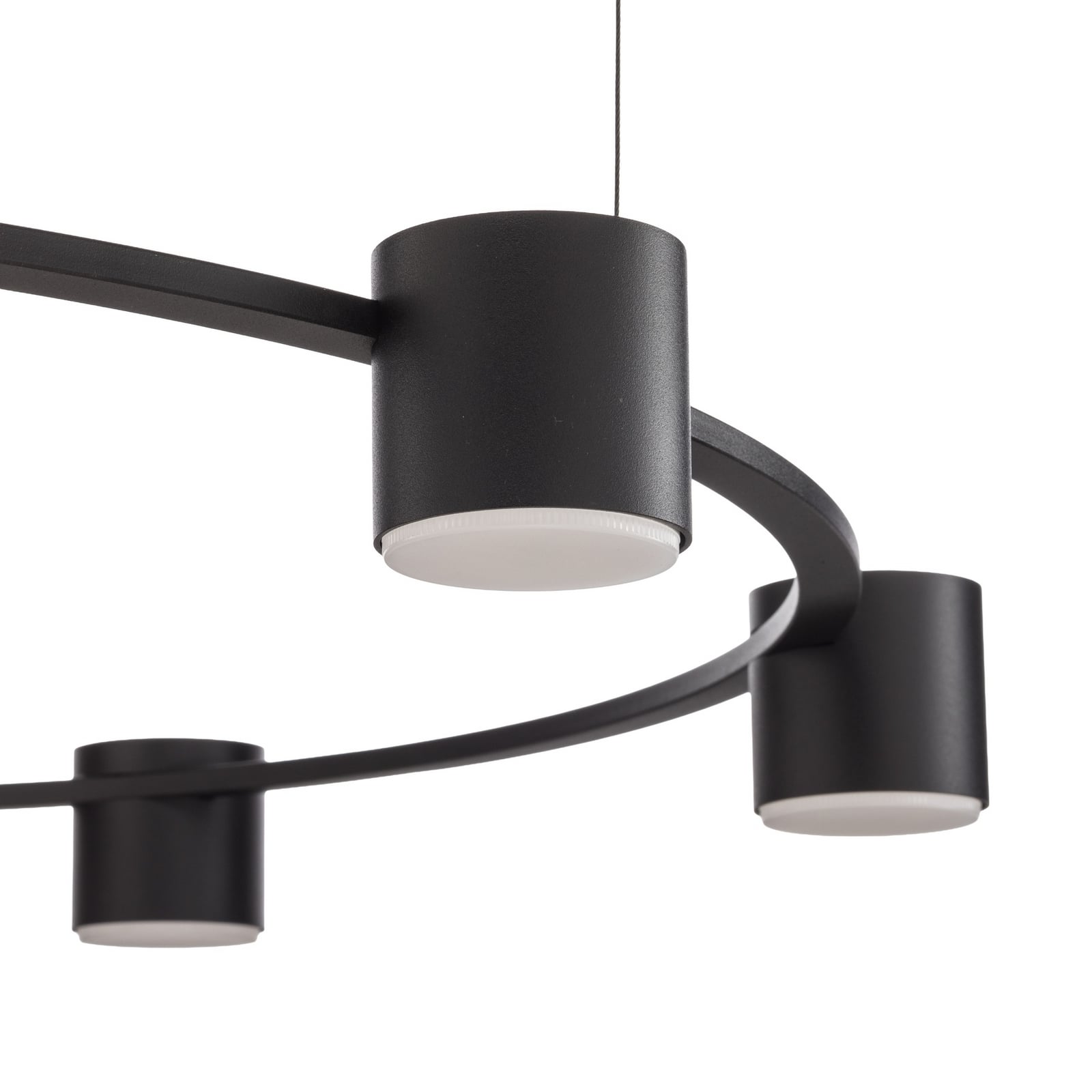 Pakabinamas šviestuvas „Kodo“, 7 lemputės, juodas, plienas, GX53