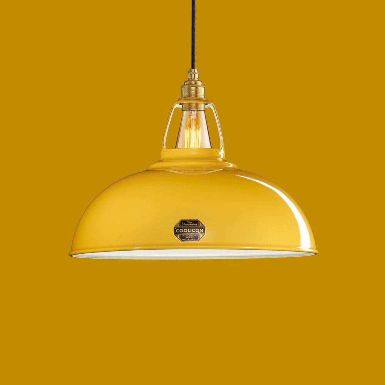 Stor pendellampe i design fra 1933, dyb gul Coolicon - Stue - Metal