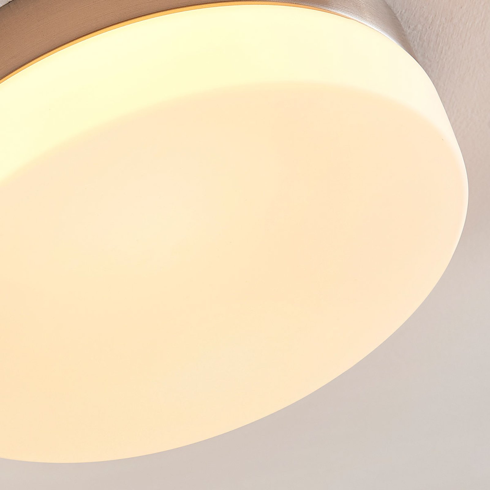 Amilia Plafondlamp Ø18 Opal/Nickel - Lindby