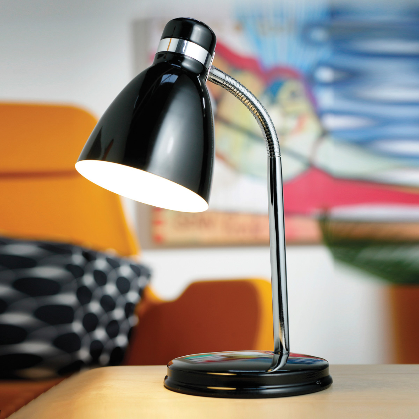 Moderná stolová lampa CYCLONE čierna