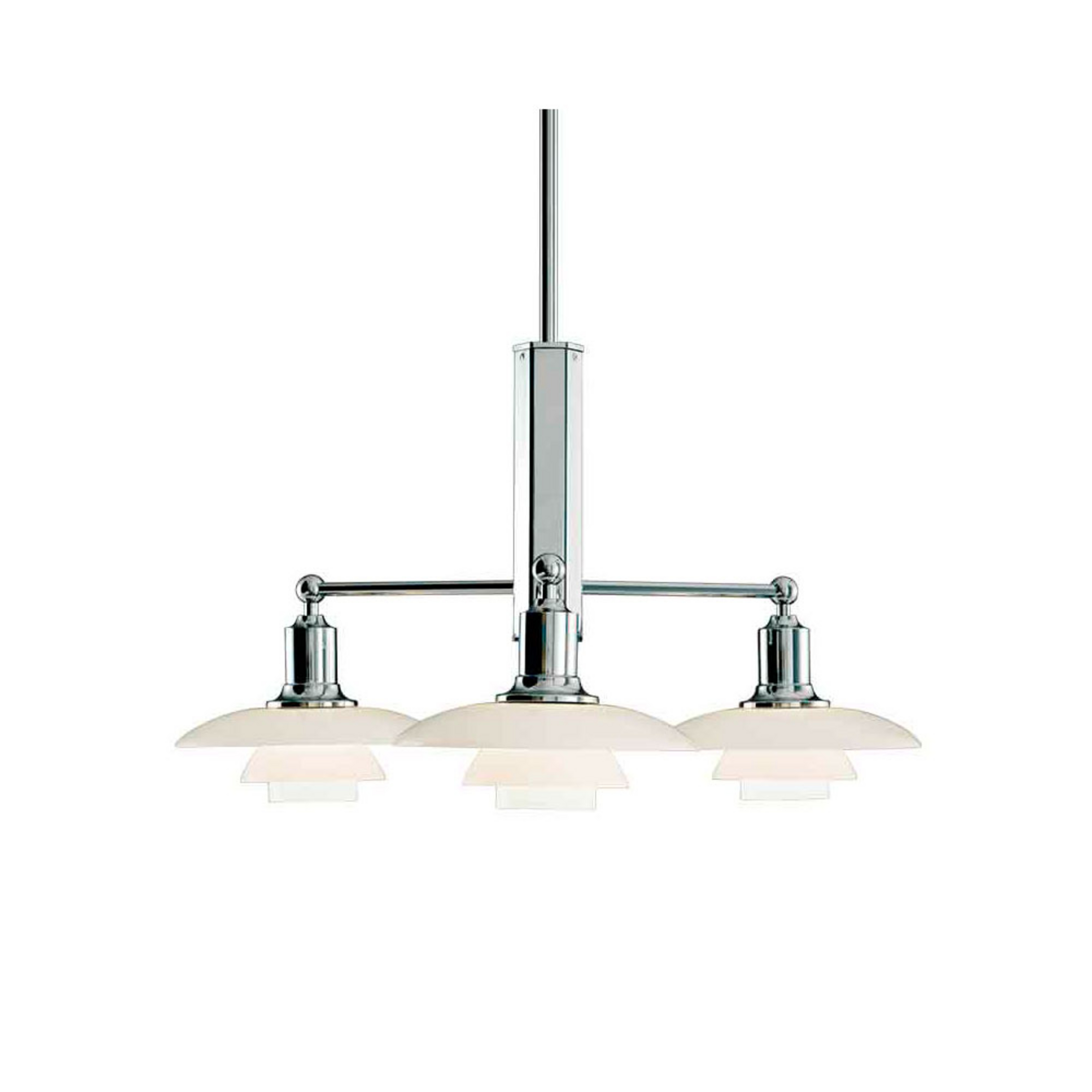 PH 2/1 Stem Fitting Lámpara Colgante Chrome Plated - Louis Poulsen