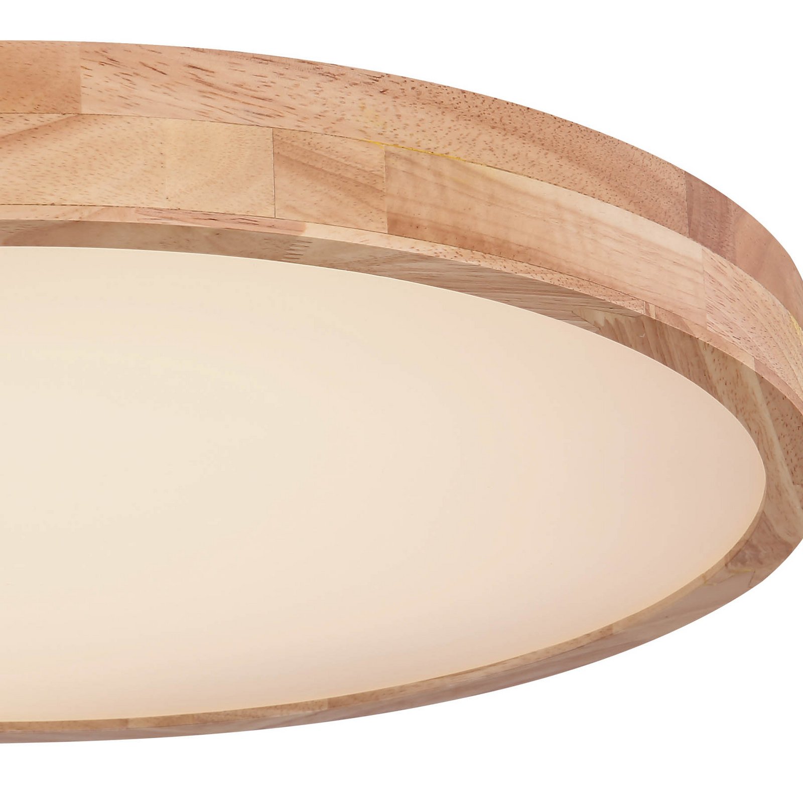 Rainer LED ceiling lamp, Ø 60 cm, wood-effect, metal, CCT