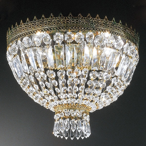 Krystalll taklampe CUPOLA 40 cm