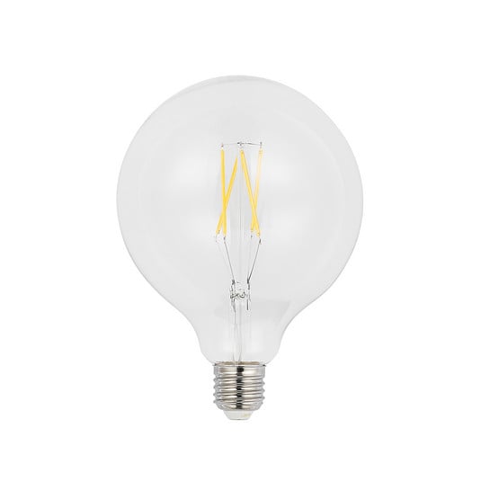 LED bulb E27 6 W 2,700 K G125 globe filament clear