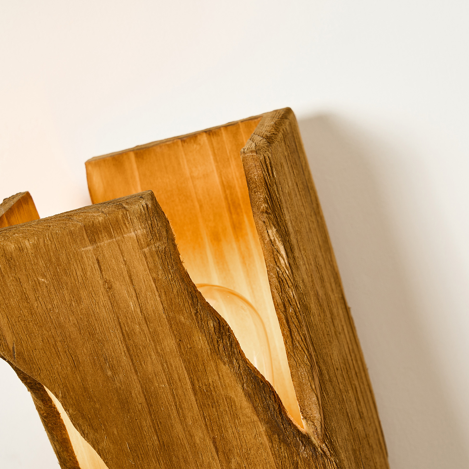 Tischleuchte Venus, braun, Höhe 25 cm, Holz